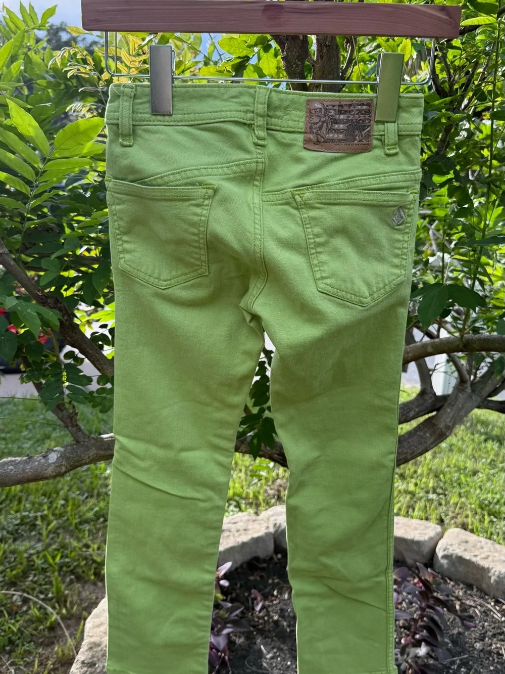 Volcom Kids Green Stretch Skinny Jeans